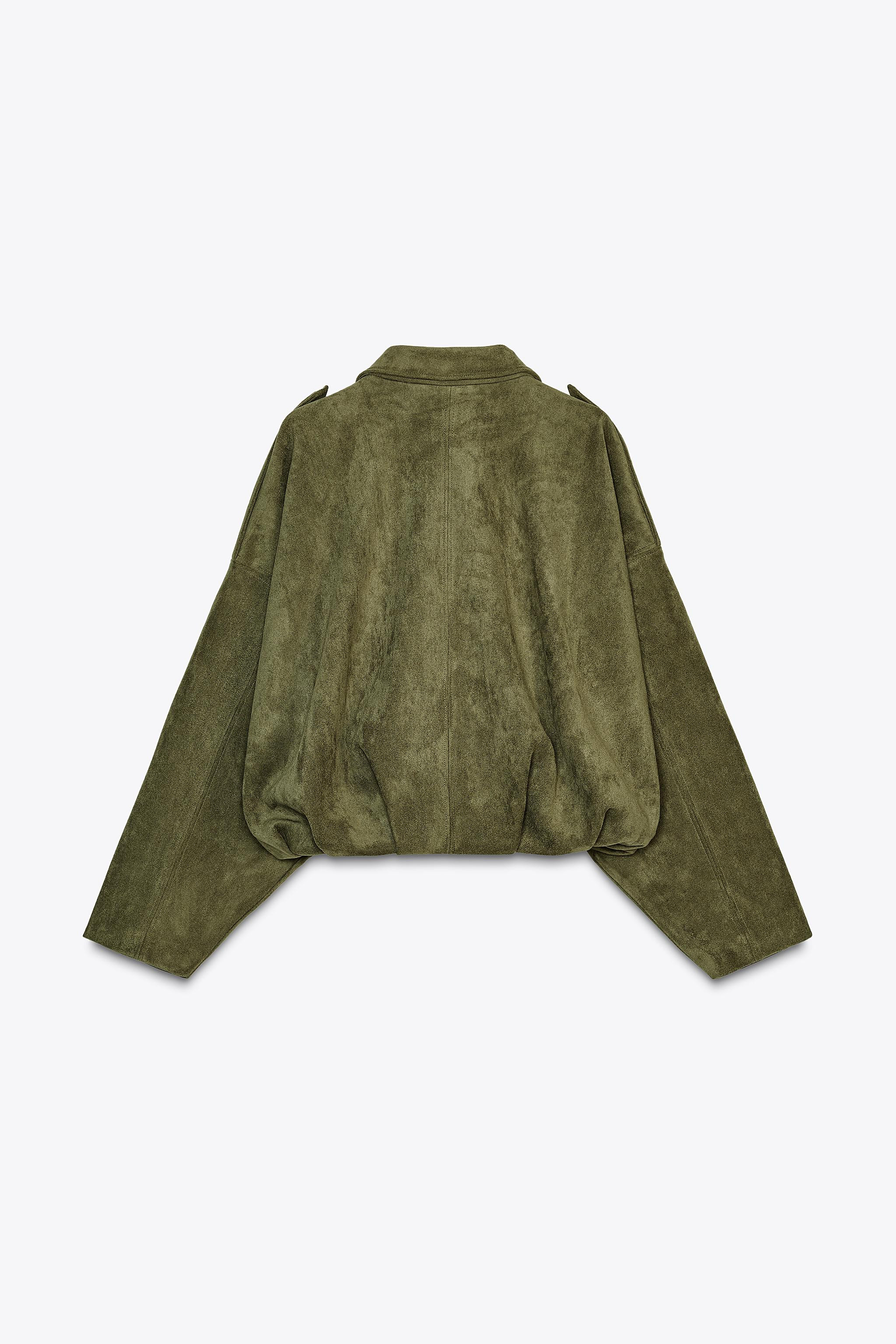 SUEDE EFFECT BOMBER JACKET | Zara AU