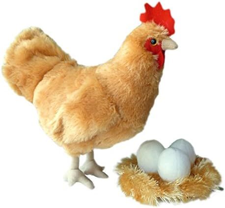 Adore 12" Standing Penny The Hen Chicken with Eggs and Nest Stuffed Animal Plush Toy | Amazon (US)