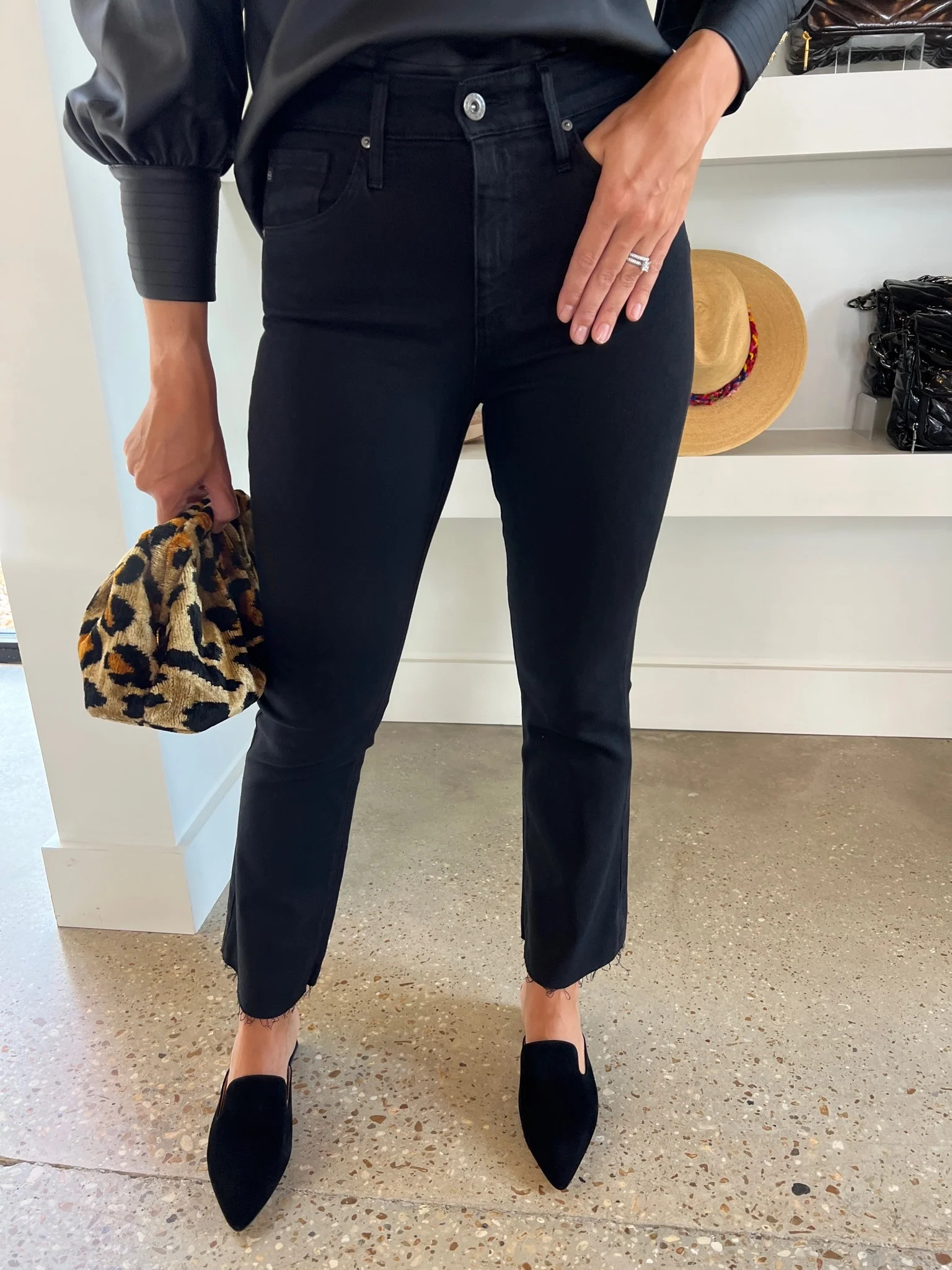 AG Farrah Boot Crop In Sulfur Black | Amor lafayette