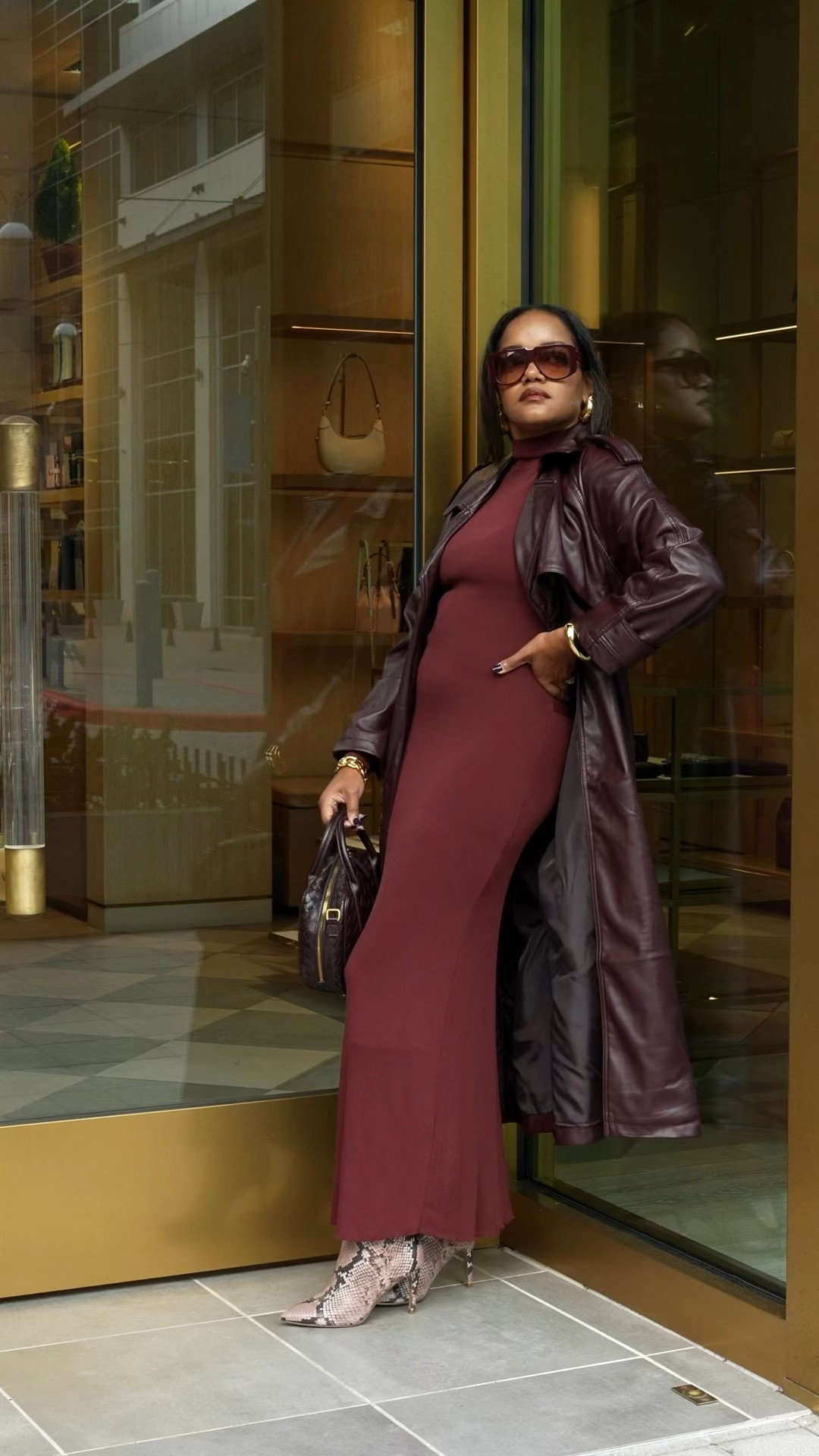 Burgundy is the “it” color of the fall season! I paired an old Zara dress with a new burgundy faux leather trench coat! I’m loving this burgundy, wine outfit! 

#LTKSaleAlert #LTKStyleTip #LTKOver40