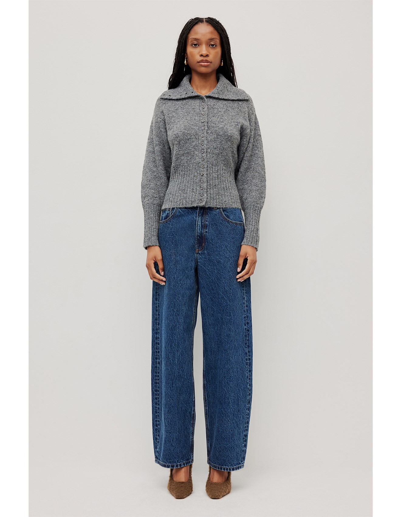 Aje Studio Leni Collared Cardigan | David Jones | David Jones (Australia & New Zealand)