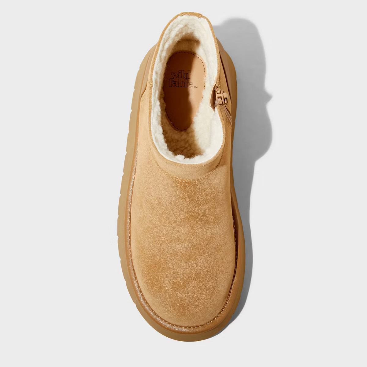 Women's Missy Platform Booties with Memory Foam Insole - Wild Fable™ Tan 5 | Target