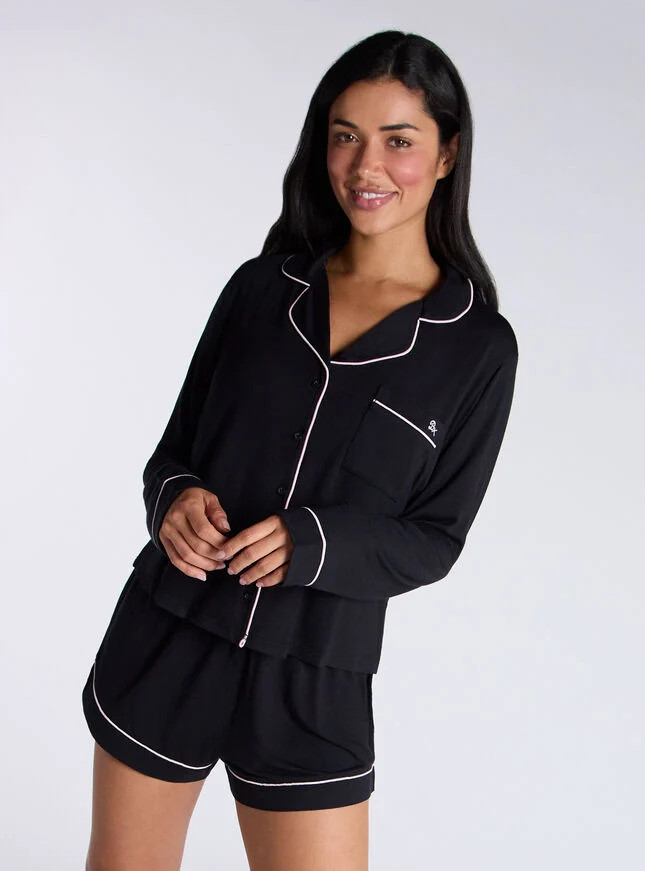 Modal short pyjama set - Black | Boux Avenue (UK)