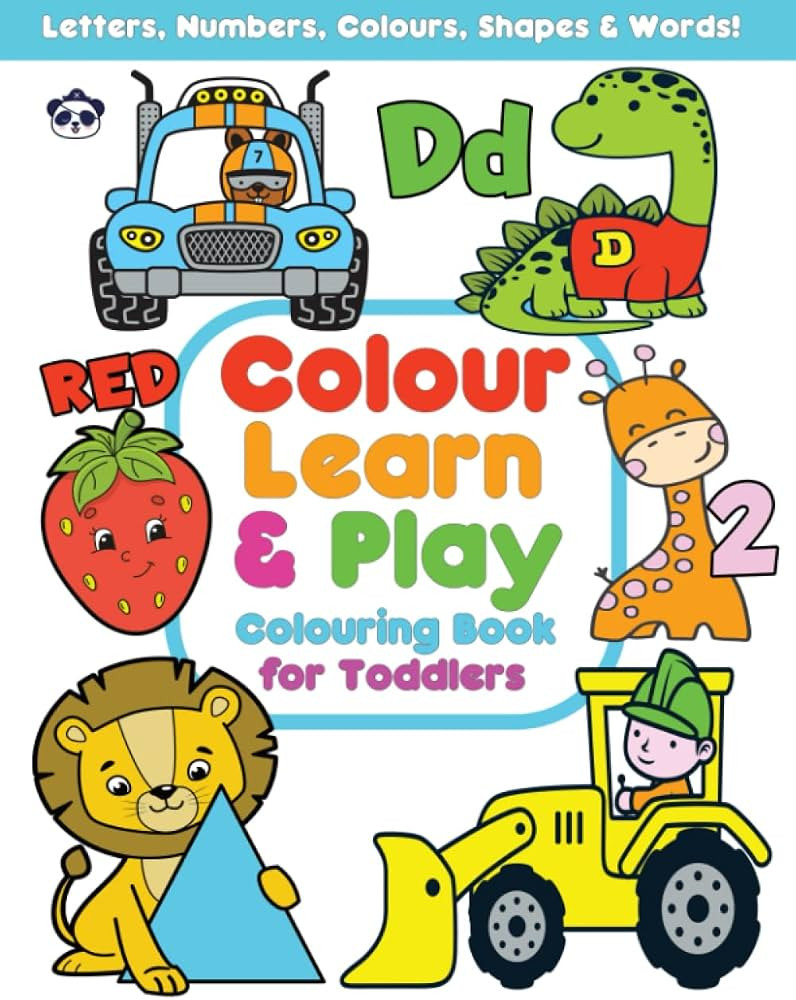 Colouring Book for Toddlers: 100 pages of Fun Learning - Letters, numbers, colours, shapes & word... | Amazon (UK)