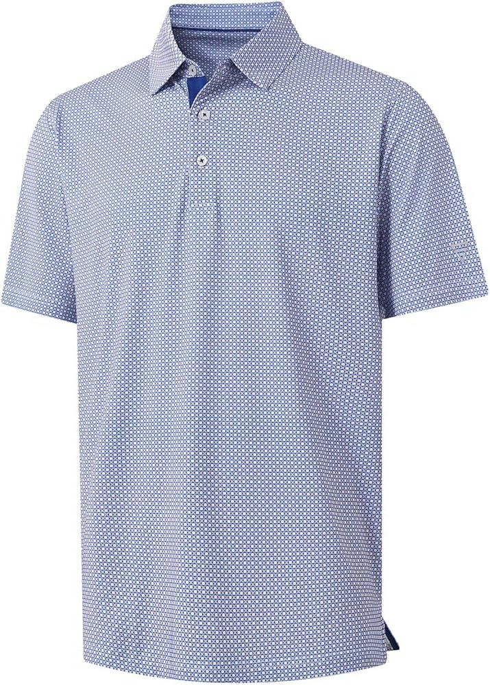 M MAELREG Mens Golf Shirt Short Sleeve Dry Fit Print Moisture Wicking Performance Patterns Collar... | Amazon (US)