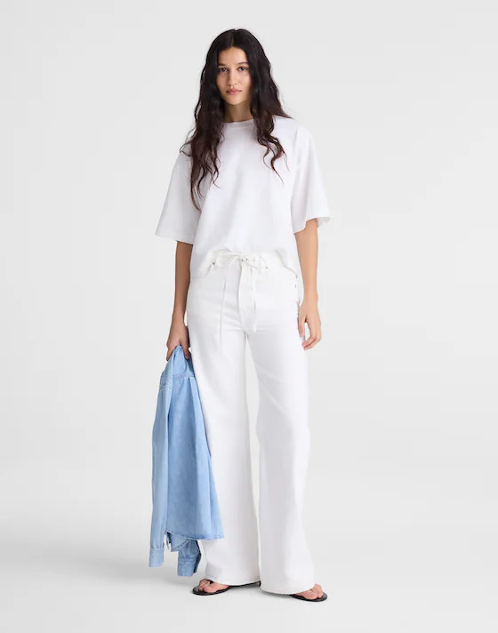 The Ultimate Wide-Leg Jean in Tile White | Madewell