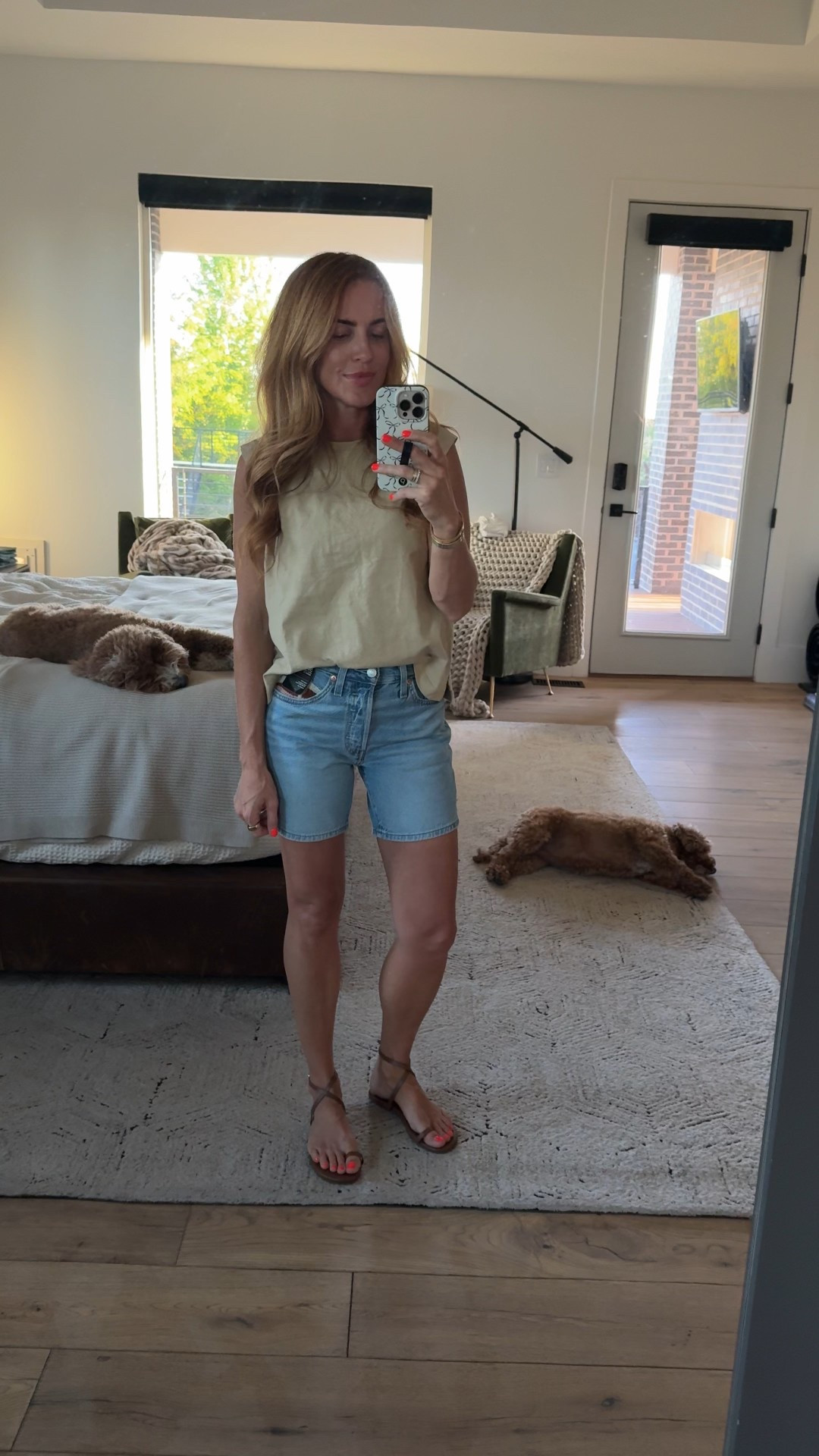 Love these shorts! I do wish I would have gotten a bigger size in them for a bit of a looser fit. But the details are so cute  