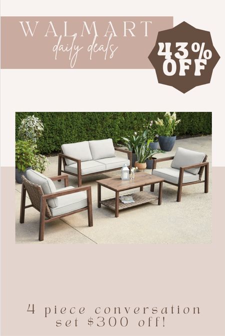 Affordable patio set on sale at Walmart! 
Patio sale 
outdoor furniture

#LTKhome #LTKsalealert #LTKSeasonal