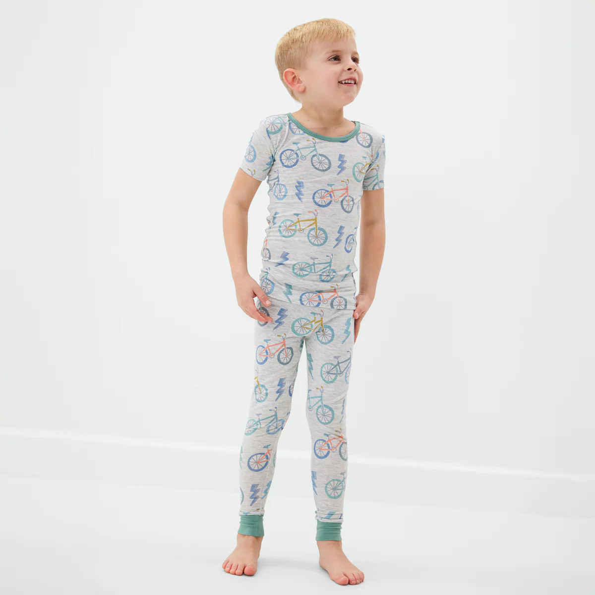 Let's Ride Two-Piece Short Sleeve Pajama Set | Little Sleepies