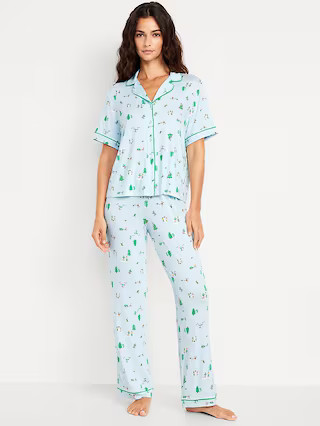Sunday Sleep Knit Jersey Pant Set | Old Navy (US)