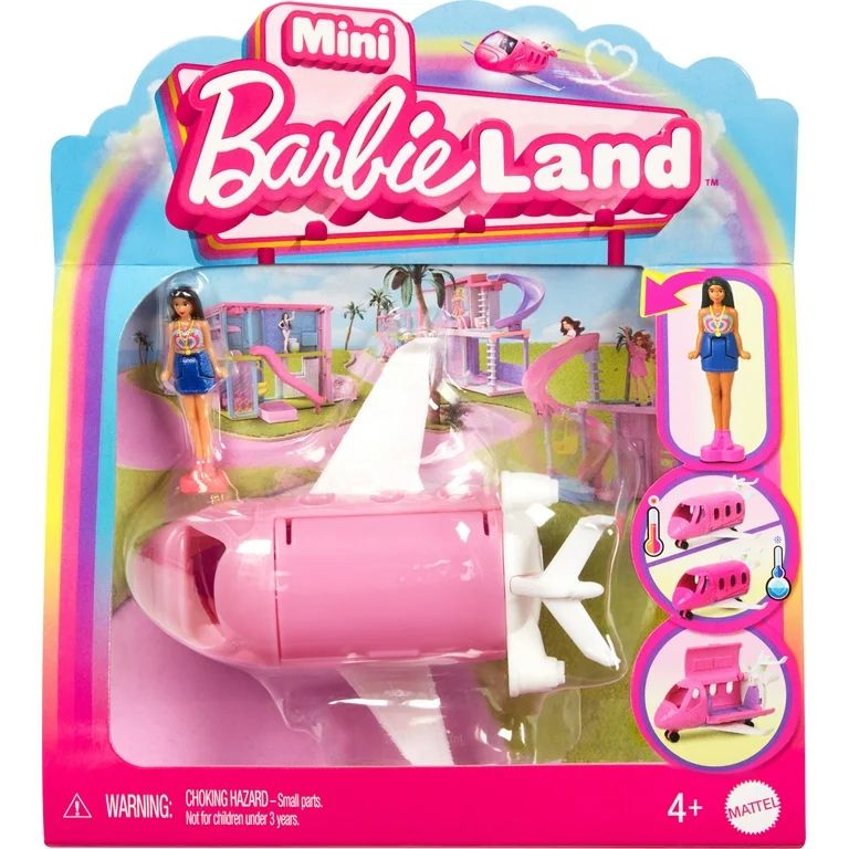 Barbie Mini BarbieLand Doll & Vehicle Set with 1.5-inch Doll & Dreamplane with Color-Change | Walmart (US)