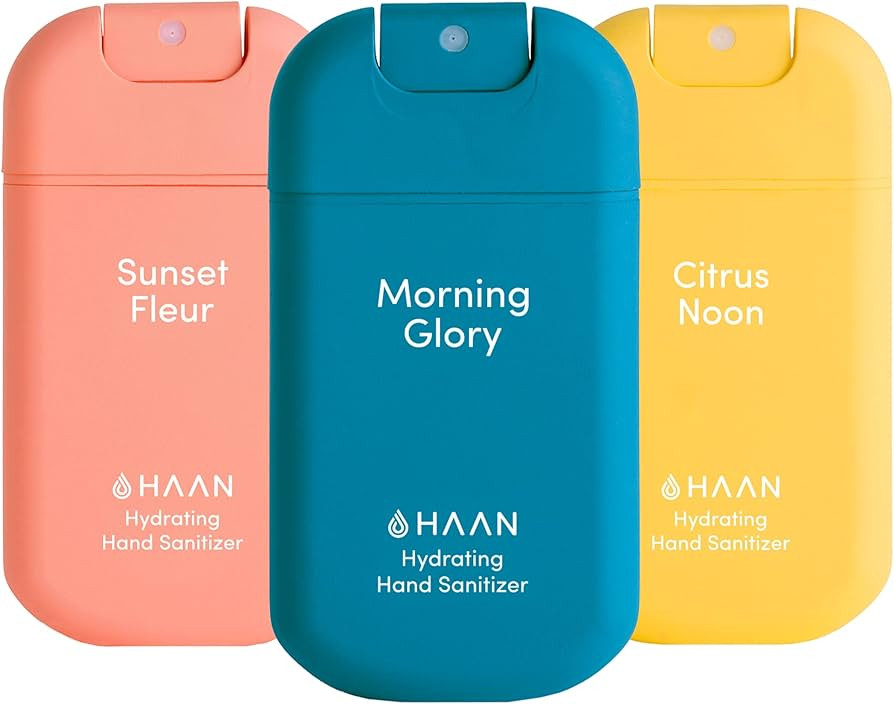 HAAN Hydrating Hand Sanitizer Spray with Aloe Vera (3 Pack), Cleanses Your Hands (Sunset Fleur, M... | Amazon (US)