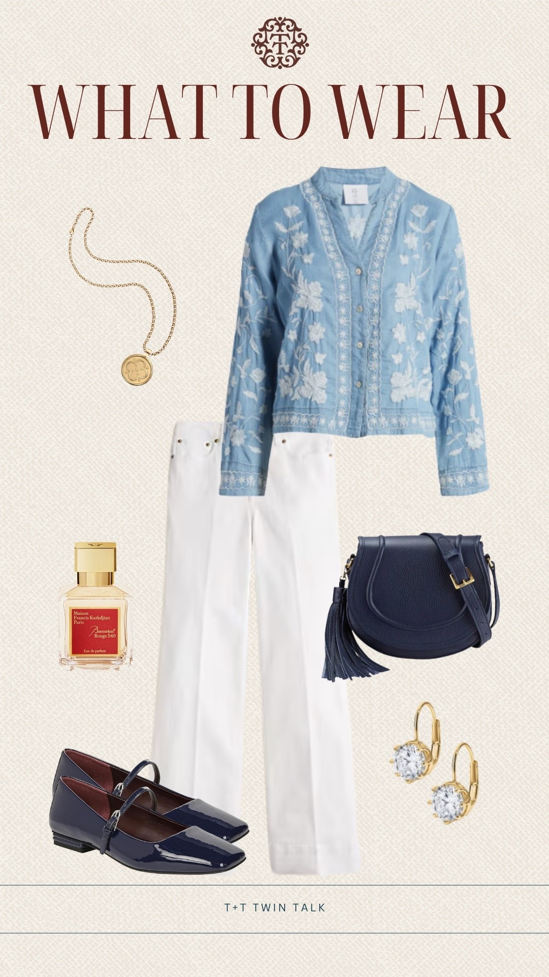 T+T, what to wear! This long sleeve embroidered top from Nordstrom has been one of our favorite recent purchases. We would pair the top with white denim, Mary Jane flats, and gold jewelry to complete the look. 

#LTKSeasonal #LTKMidsize #LTKOver40