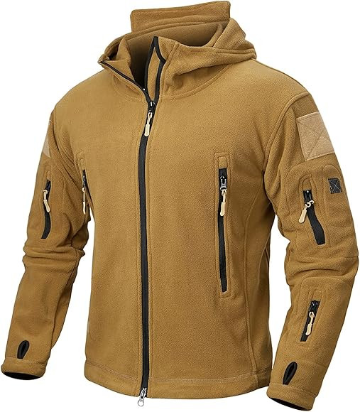 NAVEKULL Men's Tactical Hoodie Fleece Jacket Winter Warm Full-Zip Military Army Outdoor Hiking Co... | Amazon (US)