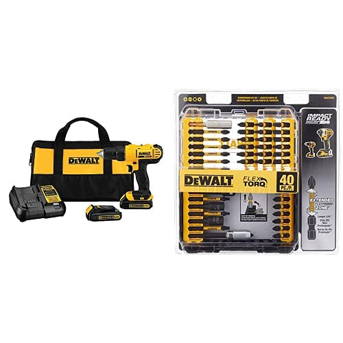 Dewalt DCD771C2 20V MAX Cordless Lithium-Ion 1/2 inch Compact Drill Driver Kit with IMPACT READY ... | Amazon (US)