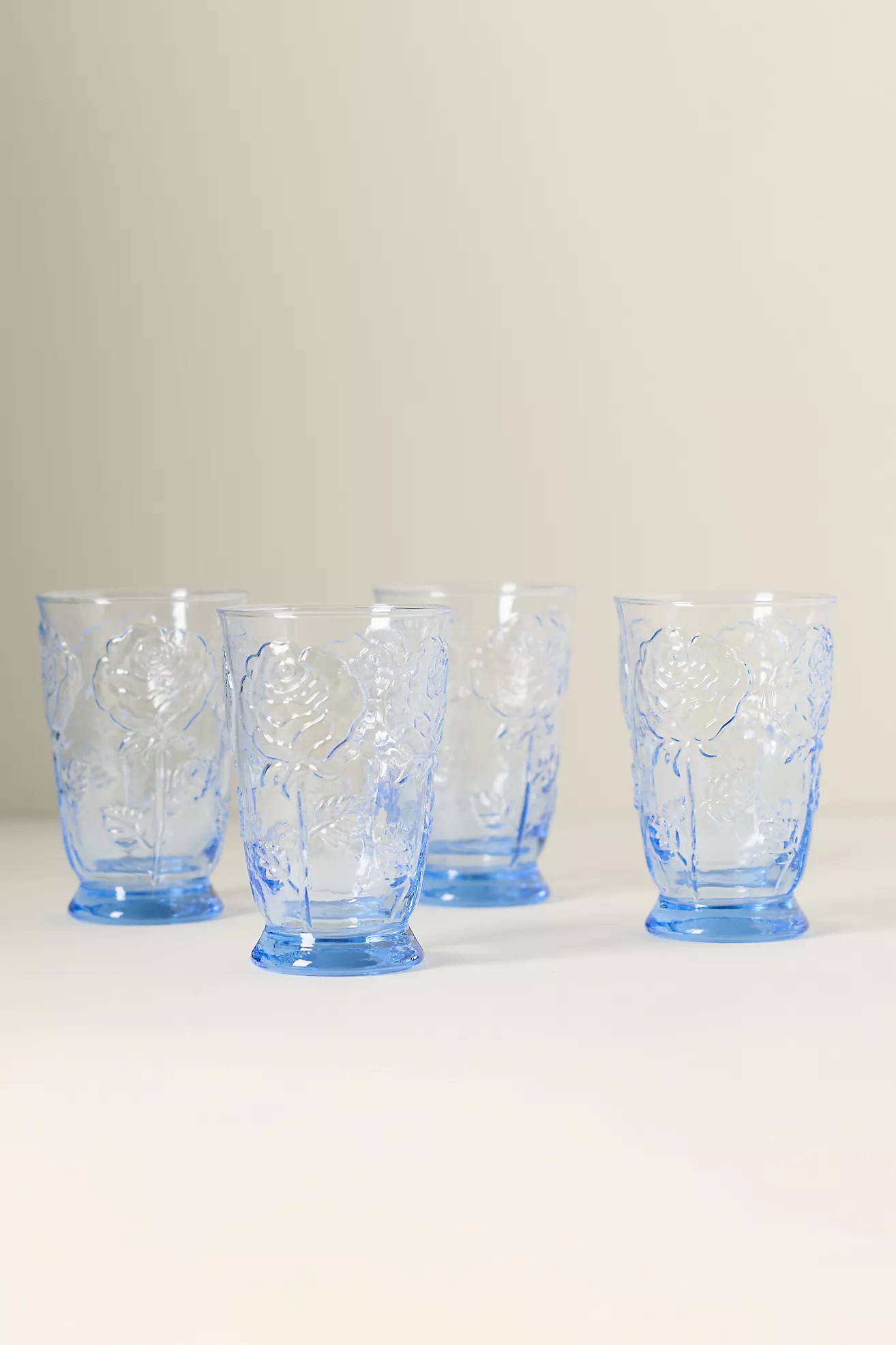 Rosette Juice Glasses, Set of 4 | Anthropologie (US)