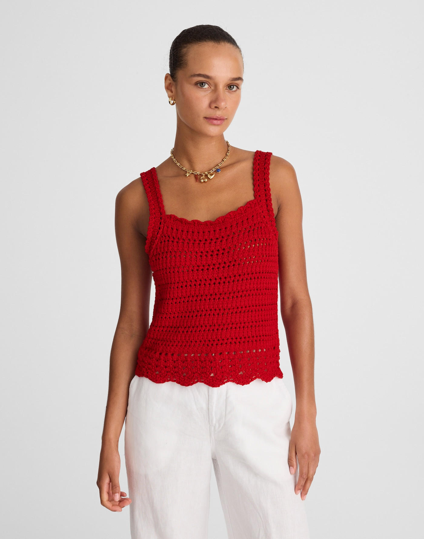 Crochet-Stitch Cotton Sweater Tank | Madewell | Madewell