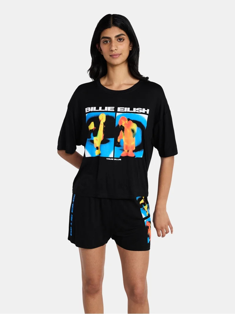 Billie Eilish Women's Pajama Set, 2-Piece, Sizes XS-3X | Walmart (US)
