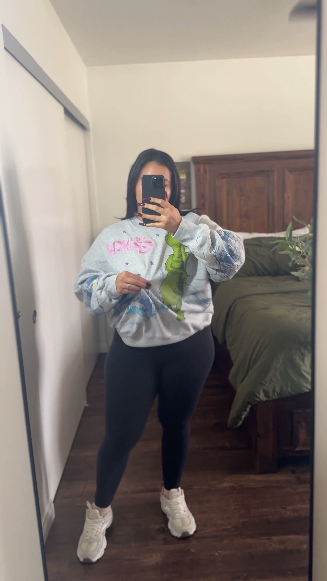 I love Christmas sweaters and I especially love a grinch sweater for the holidays. This sweater from Target is so comfy and cozy. I love an oversized sweater. 

Sweater- XL/ oversized/ runs big / super soft and comfy 
Leggings - medium/ tts / squat prior 

Christmas sweater 
Grinch sweater 
Holiday sweater 
Oversized sweater 
Target finds 
Midsize fashion
Midsize outfit 
Cozy outfit 
Casual outfit 

#LTKootd #LTKHoliday #LTKMidsize