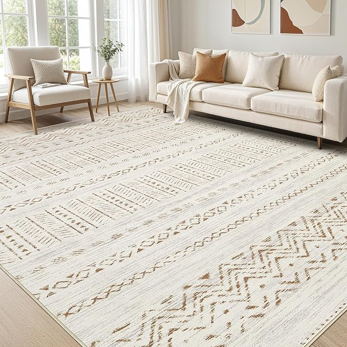 cotiled 5x7 Area Rug Living Room: Washable Boho Rugs with Non Slip Backing Large Soft Indoor Stai... | Amazon (US)