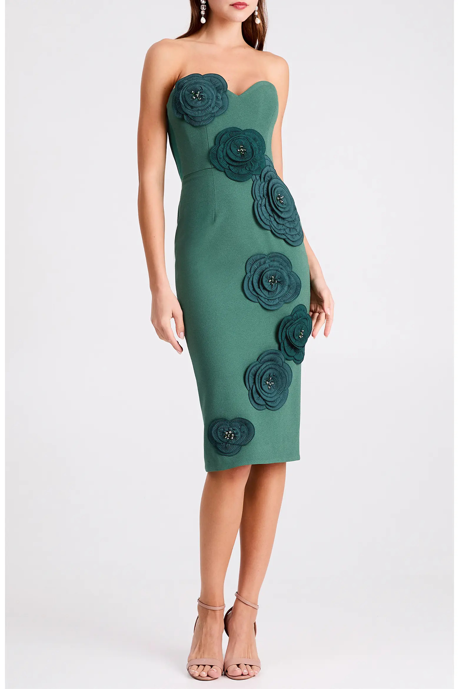 Kaia Floral Appliqué Strapless Dress (Women) | Nordstrom | Nordstrom