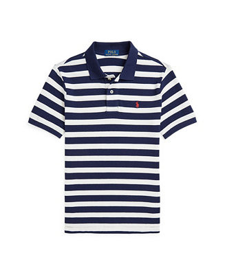 Polo Ralph Lauren Big Boys Striped Cotton Mesh Polo Shirt - Macy's | Macy's