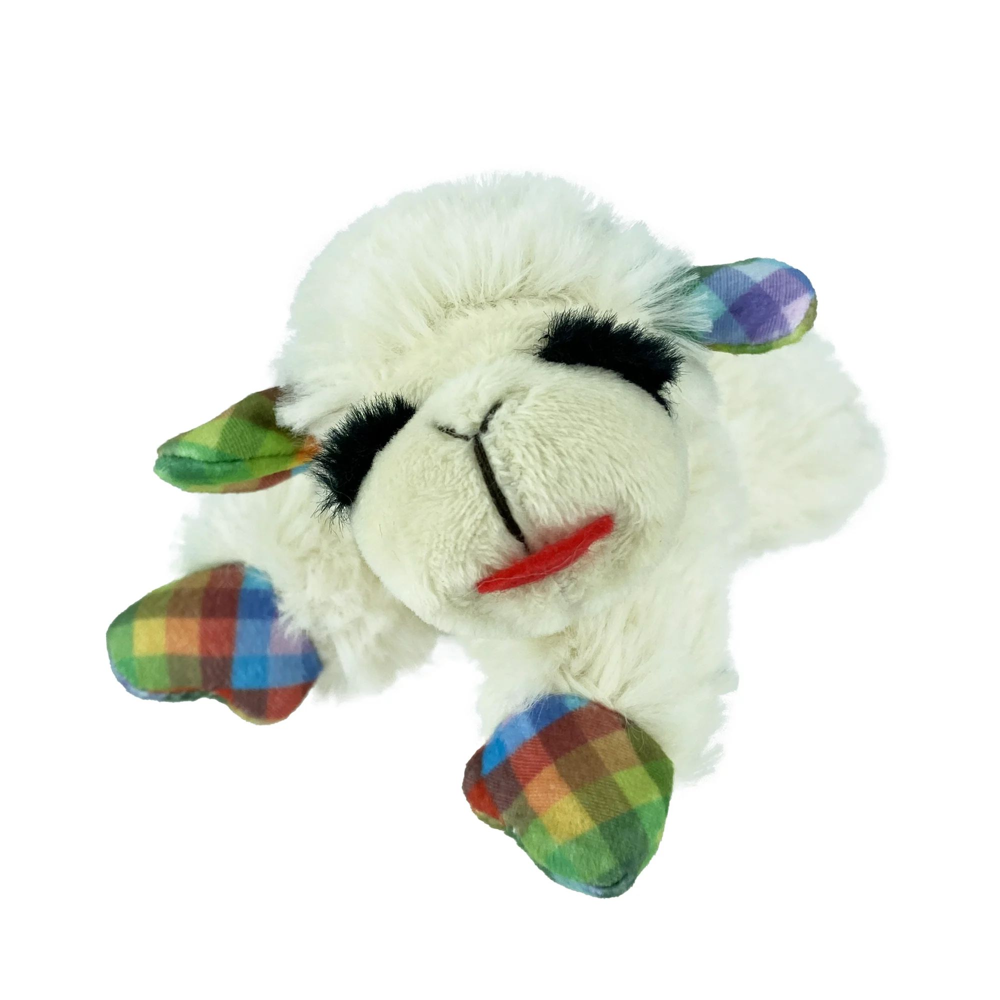 Multipet Lamb Chop Plush Dog Toy, Small, Plaid | Walmart (US)