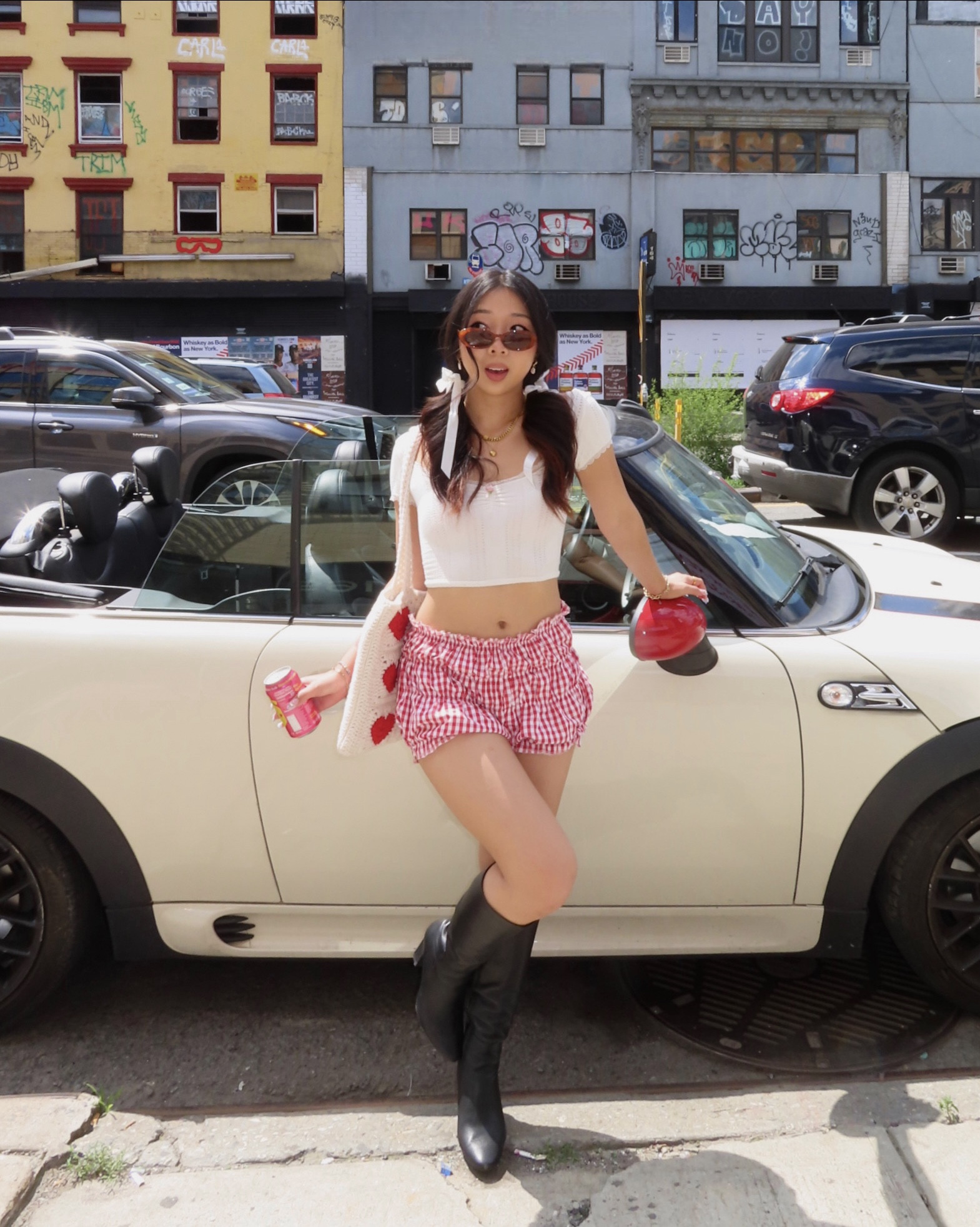 white top, red gingham shorts, black boots

#LTKFindsUnder100 #LTKSeasonal #LTKStyleTip