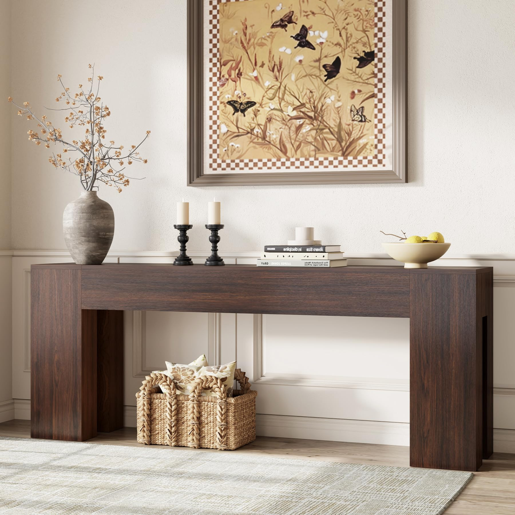 Extra Long Sofa Console Table for Entryway Living Room, 79-Inch Farmhouse Wood Behind Couch Table... | Amazon (US)