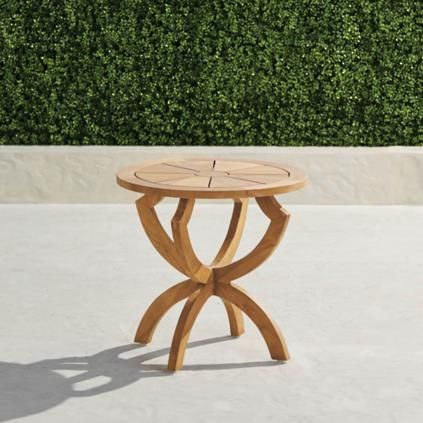 Crafted of sustainable, plantation-grown teak, our Horizon Side Table features a slatted top that... | Frontgate