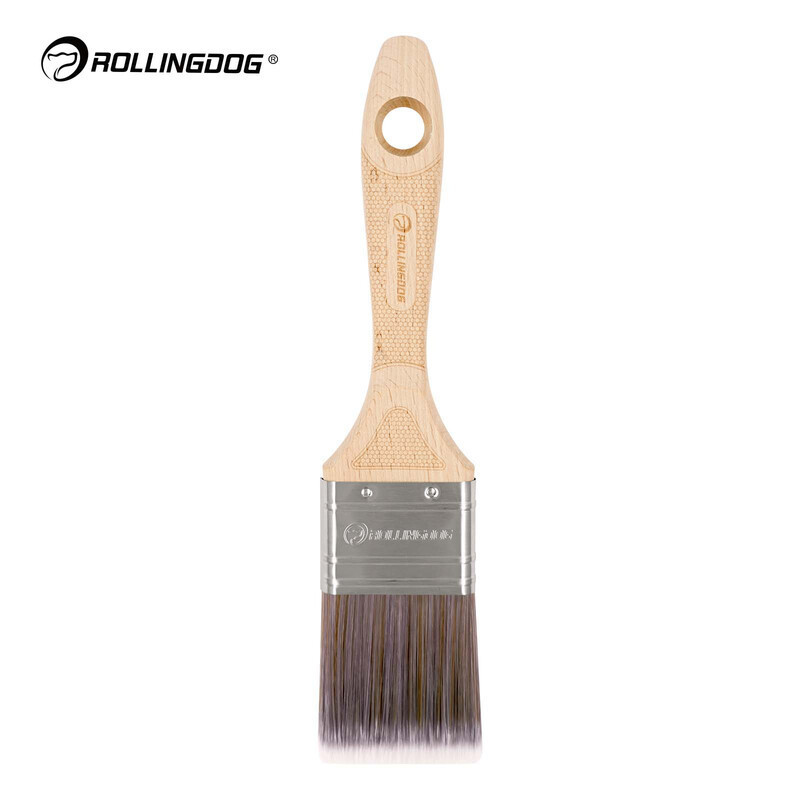 ROLLINGDOG Dobermann-Malerpinsel 50 mm, professioneller Flachpinsel, Polyester-Filamentborsten, für Wandabschlüsse, Kanten, Ecken und Detailanstriche, Innen- und Außenbereich, Heimwerken, Selbermachen und professionellen Einsatz, glattes Finish, hohe Farbaufnahme | Joybuy
