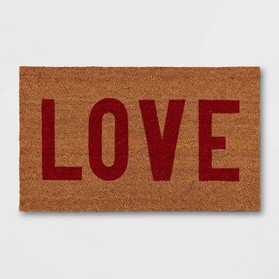 1&#39;6&#34;x2&#39;6&#34; Love Doormat Red - Threshold&#8482; | Target