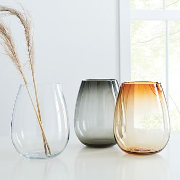 Foundations Large Glass Vases | West Elm (US)