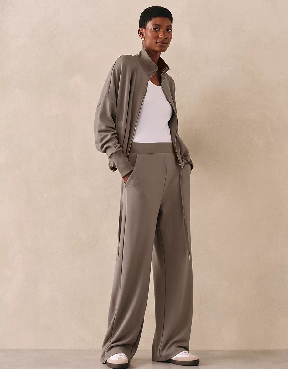 Jersey Wide Leg Trouser | The White Company UK & ROW