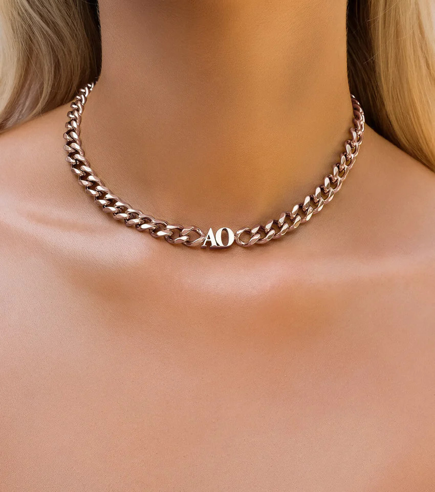 Initial Choker (Rose Gold) | Abbott Lyon