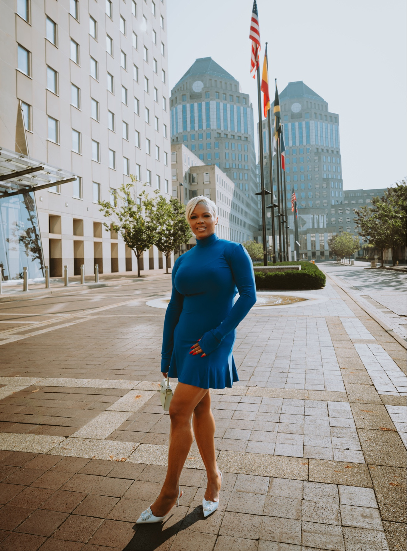 Blue and white for my visit to P&G!