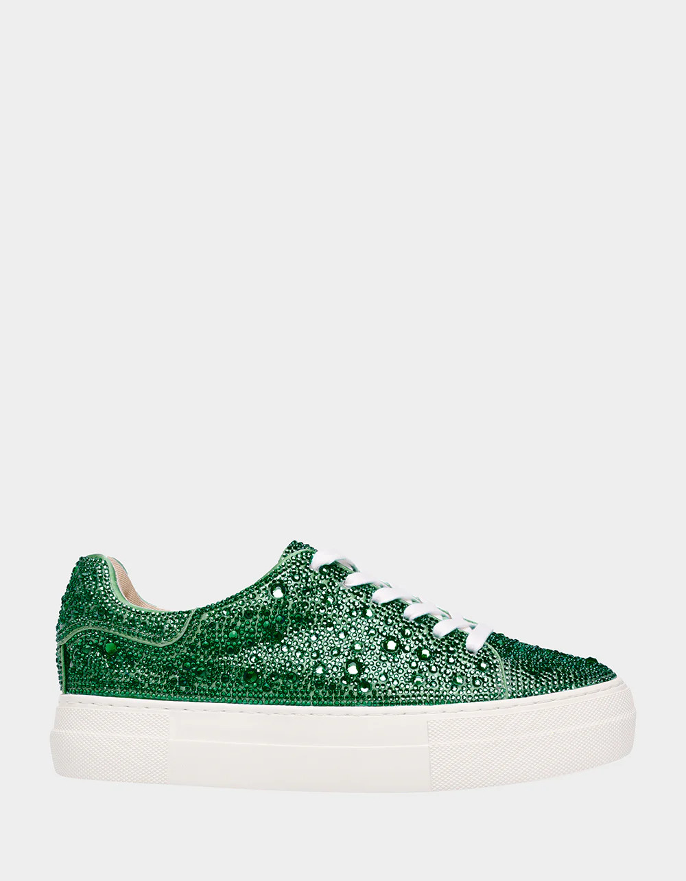 SIDNY EMERALD Rhinestone Sneaker | Women’s Lace Up Sneakers | Betsey Johnson