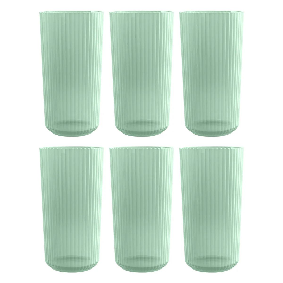 AQUA ACRYLIC DRINKING GLASS (SET OF 6) | Cooper at Home