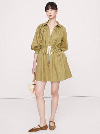 Cotton Poplin Mini Shirtdress | Banana Republic (US)