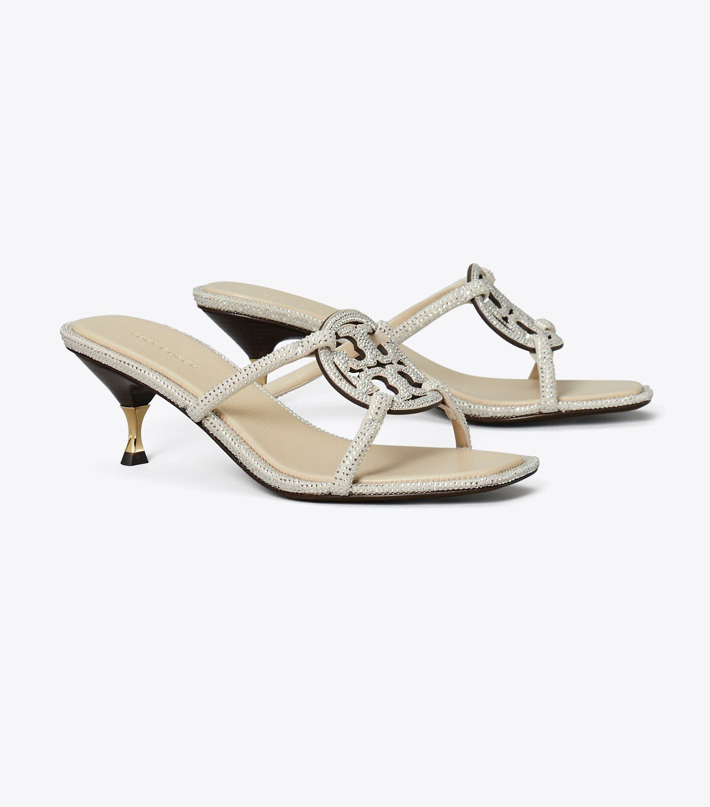Miller Pavé Bombé Low Heel Sandal: Women's Designer Sandals | Tory Burch | Tory Burch (US)