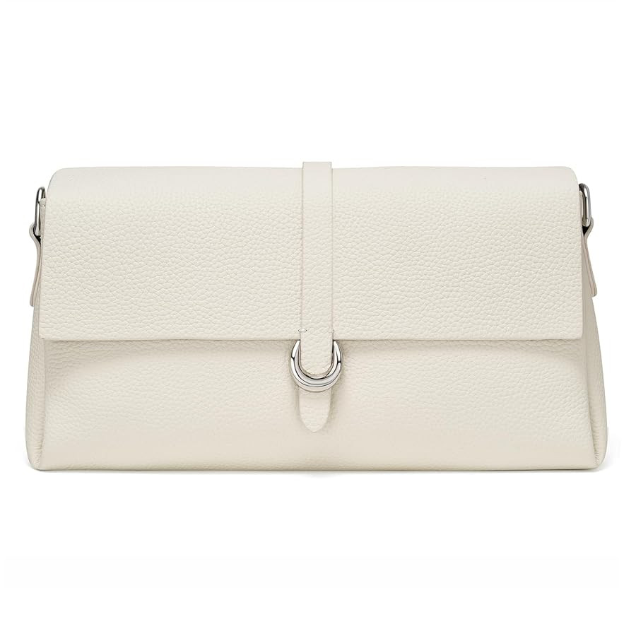 Genuine Leather Clutch Purses for Women Shoulder Bag Trendy Top-Handle Handbags with 2 Adjustable... | Amazon (US)