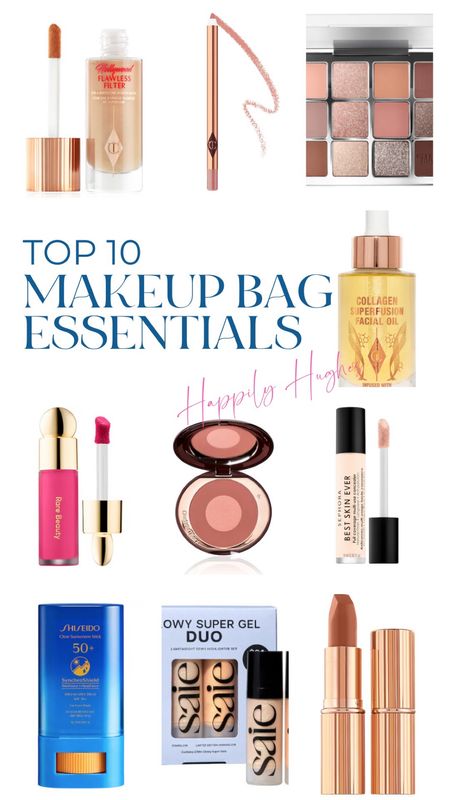Top 10 makeup bag essentials

Face oils
Charlotte Tilbury Flawless Filter 
Rare Beauty Blush 
Sephora Best Skin Ever 

#LTKxSephora #LTKbeauty