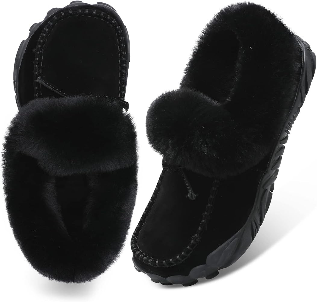 BARERUN Womens Moccasin Snow Boots Warm Winter Boots Ankle Boots for Women Outdoor Fur Lined Wome... | Amazon (US)