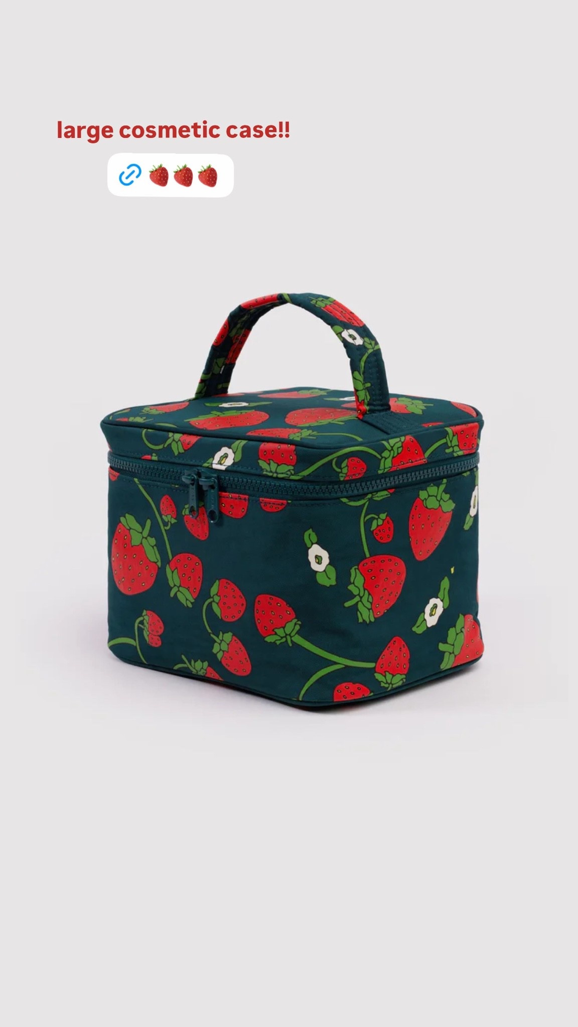 Large strawberry cosmetic case

#LTKselfcare #LTKgrwm #LTKmorningroutine