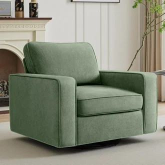 COOLHUT 360° Swivel Accent Chair Set of 1, 36.2" Wide Accent Chair Armchair, Comfy Upholstered S... | Walmart (US)