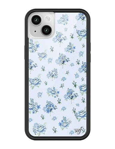 Wildflower Cases - Compatible with Apple iPhone 13/14 | Protective Black Bumper, 4ft Drop Test Certified, Women Owned Small Business | Forget Me Not Floral - Blue Floral White Coquette | Amazon (US)