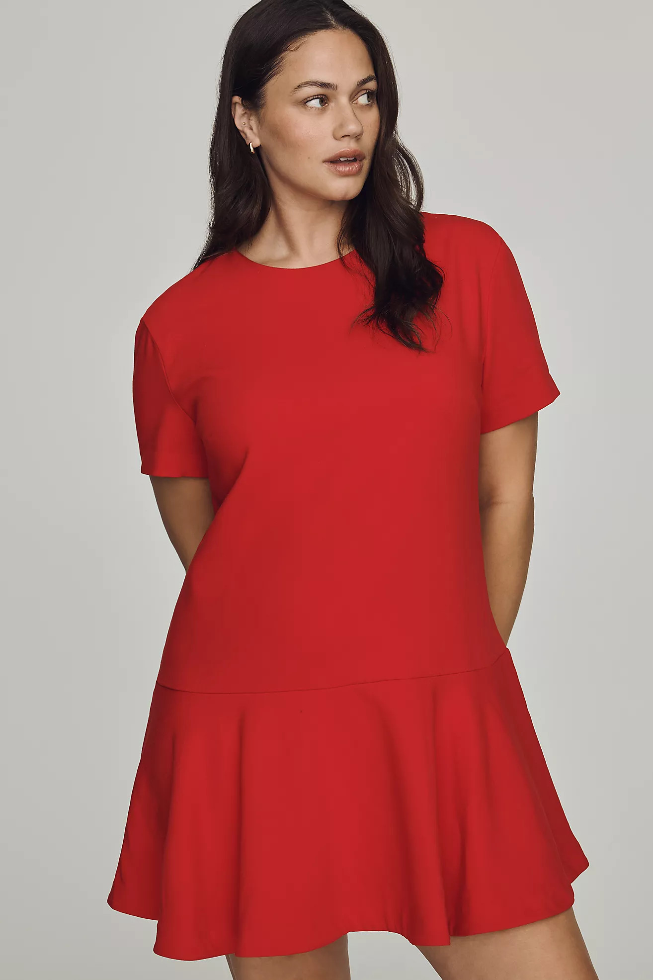 Maeve Drop-Waist Mini Swing Dress | Anthropologie (US)