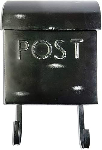 NACH TH-10016 Aged Newspaper Holder Wall Mounted Mailbox, Rustic Black | Amazon (US)