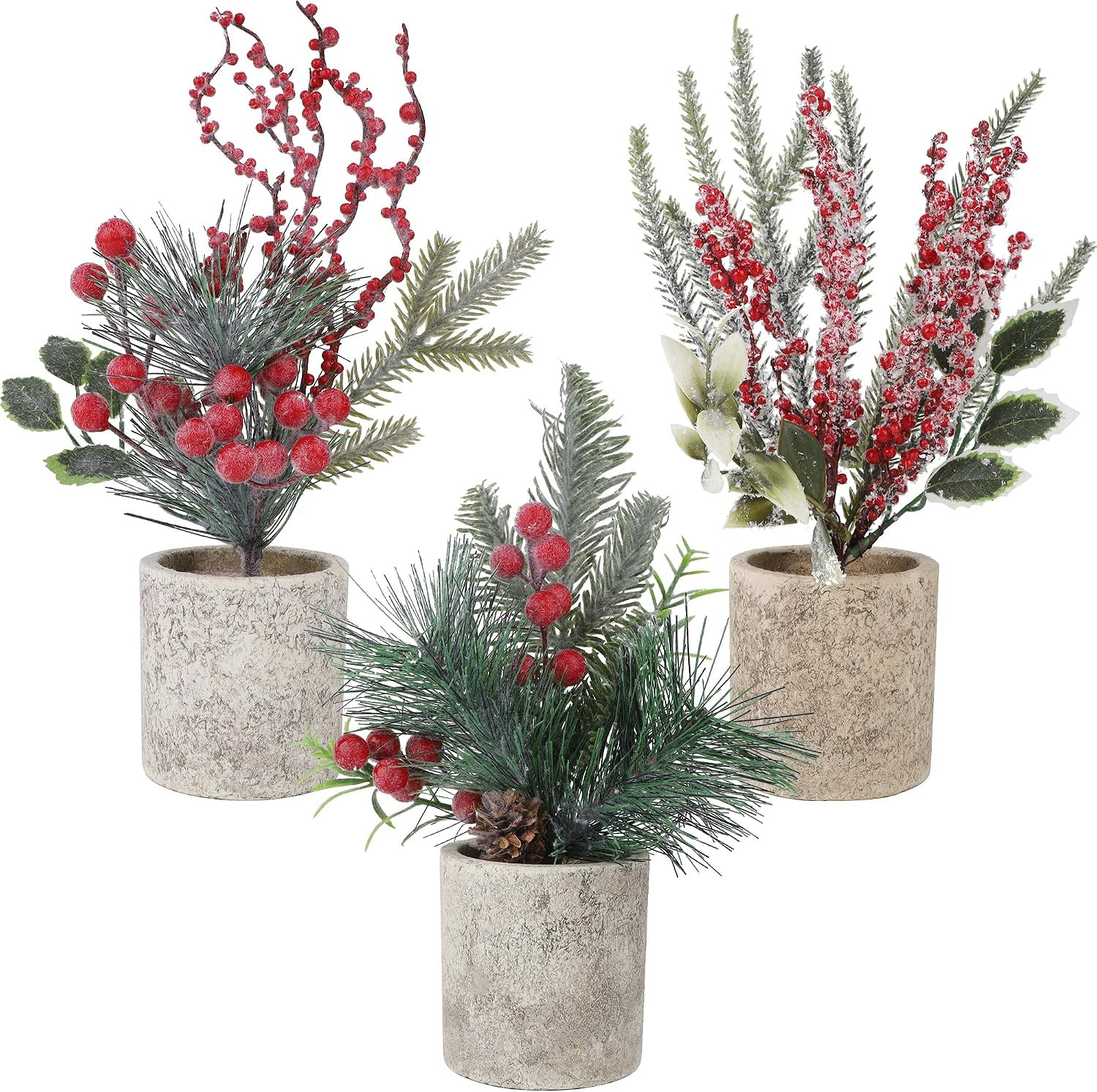 Mini Christmas Tree Table Decorations Indoor Holiday Office Decor | Amazon (US)