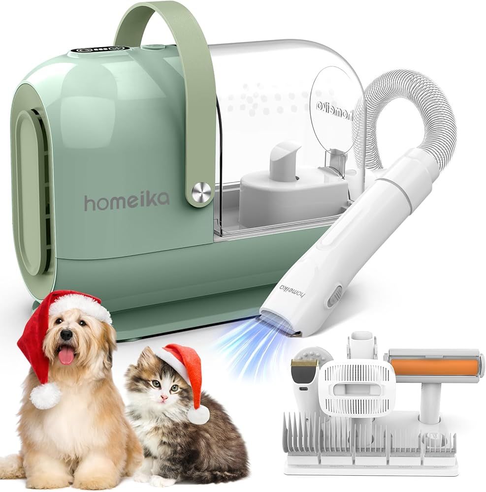 Homeika 3L Pet Grooming Kit & Dog Hair Vacuum, 99% Pet Hair Suction Pet Vacuum Groomer with 7 Pet... | Amazon (US)